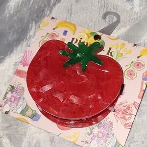 Piper K Red Tomato Shaped Hair Clip BRAND NEW LA